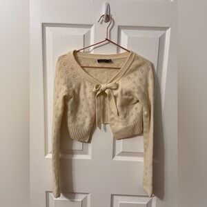 The Limited Crème Bow Sweater
